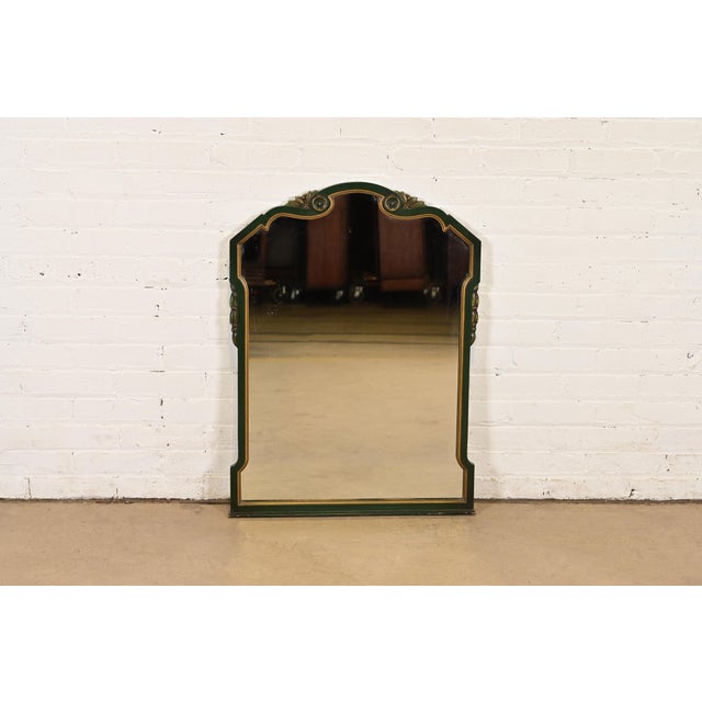 Stickley Brothers Antique Early American Country Cottage Green Lacquered Wall Mirror, Circa 1920s For Sale - Image 10 of 10