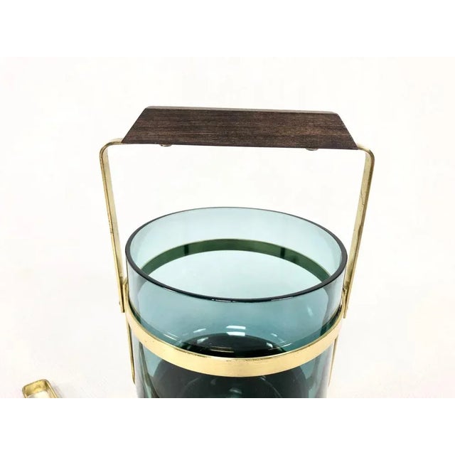 Mid-Century Danish Teak and Brass Ice Bucket, 1960s For Sale - Image 6 of 9