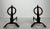 1950s Modernist Wrought Iron Andirons in the Style of Jacques Adnet - a Pair For Sale - Image 5 of 12