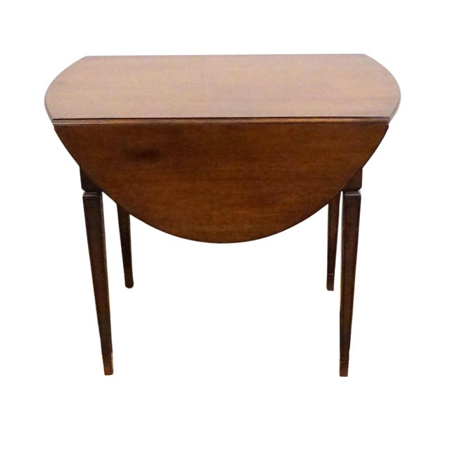 Brandt Furniture Banded Mahogany Traditional Style 36" Drop Leaf Pembroke Accent End Table 78-906 For Sale - Image 11 of 18