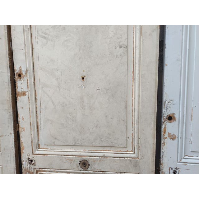 Vintage Cream Fir Doors, Set of 5 For Sale - Image 15 of 18