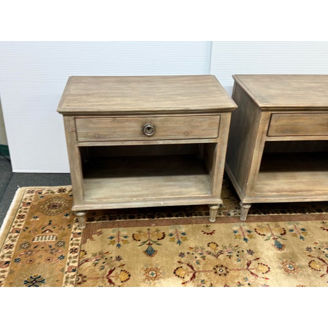 Restoration Hardware Restoration Hardware Maison Open Nightstands, Pair For Sale - Image 4 of 12