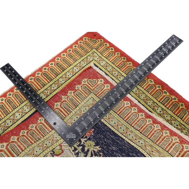 Mid 20th Century Mid 20th Century Vintage Persian Kerman Accent Rug, 02'02 X 02'02 For Sale - Image 5 of 9