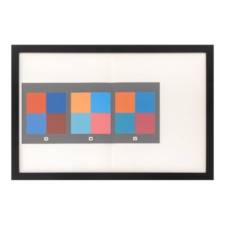 Josef Albers "The Interaction of Color Plate Xiv-4" Screenprint, 1973 For Sale
