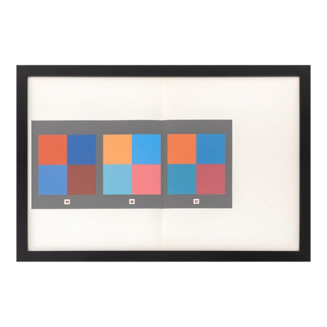 Josef Albers "The Interaction of Color Plate Xiv-4" Screenprint, 1973 For Sale