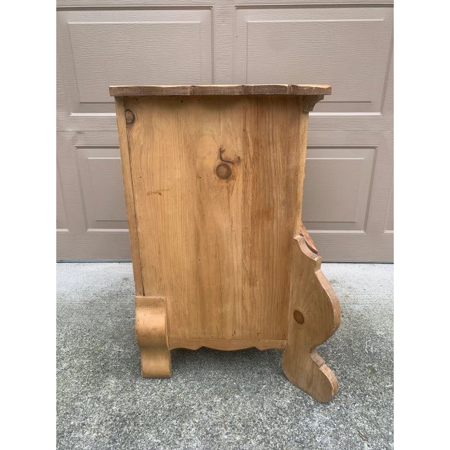 Antique Scandinavian Pine Bombay Chest With Sculptural Silhouette For Sale - Image 14 of 14