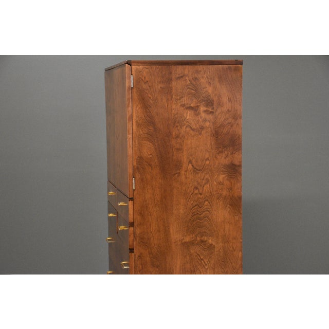 Mid-Century Modern 1960s Refinished Heywood Wakefield Contessa Armoire Dresser For Sale - Image 3 of 13