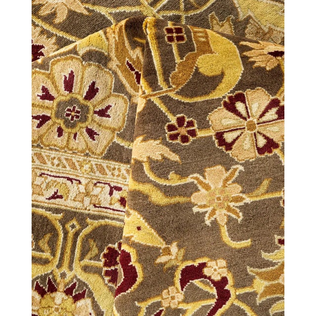 Textile Mogul, One-of-a-Kind Hand-Knotted Area Rug - Brown, 6' 3" x 8' 10" For Sale - Image 7 of 8