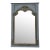 Antique French Style Distressed + Ornate Trumeau Mirror For Sale
