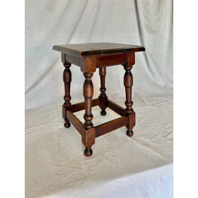 Early 20th Century Early 20th Century French Walnut Stool For Sale - Image 5 of 12