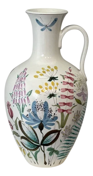 Large Faience Vase by Stig Lindberg for Gustavsberg, Sweden, 1940s