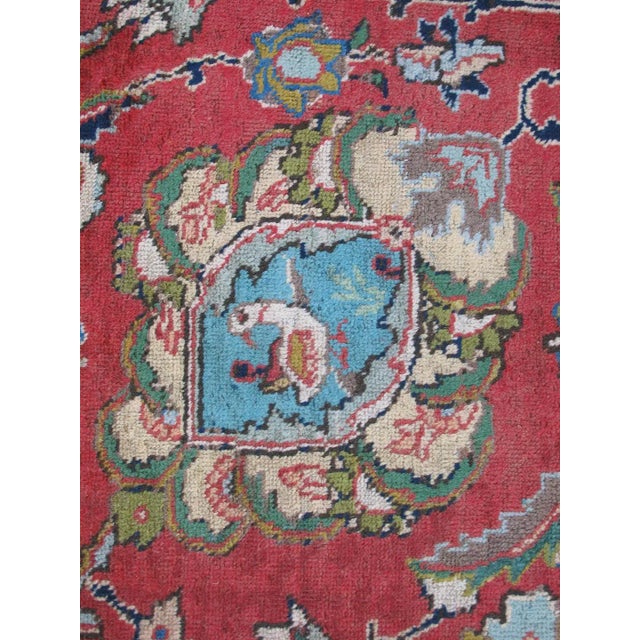 Tribal Large Vintage Tabriz Rug With All-Over Motif Design in Reds and Ivory 11'2 X 17 For Sale - Image 3 of 9
