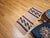 Vintage Native American Navajo Area Rug, Handwoven Wool, Stripe Pattern,Ivory & Red, 2x4 For Sale - Image 4 of 16