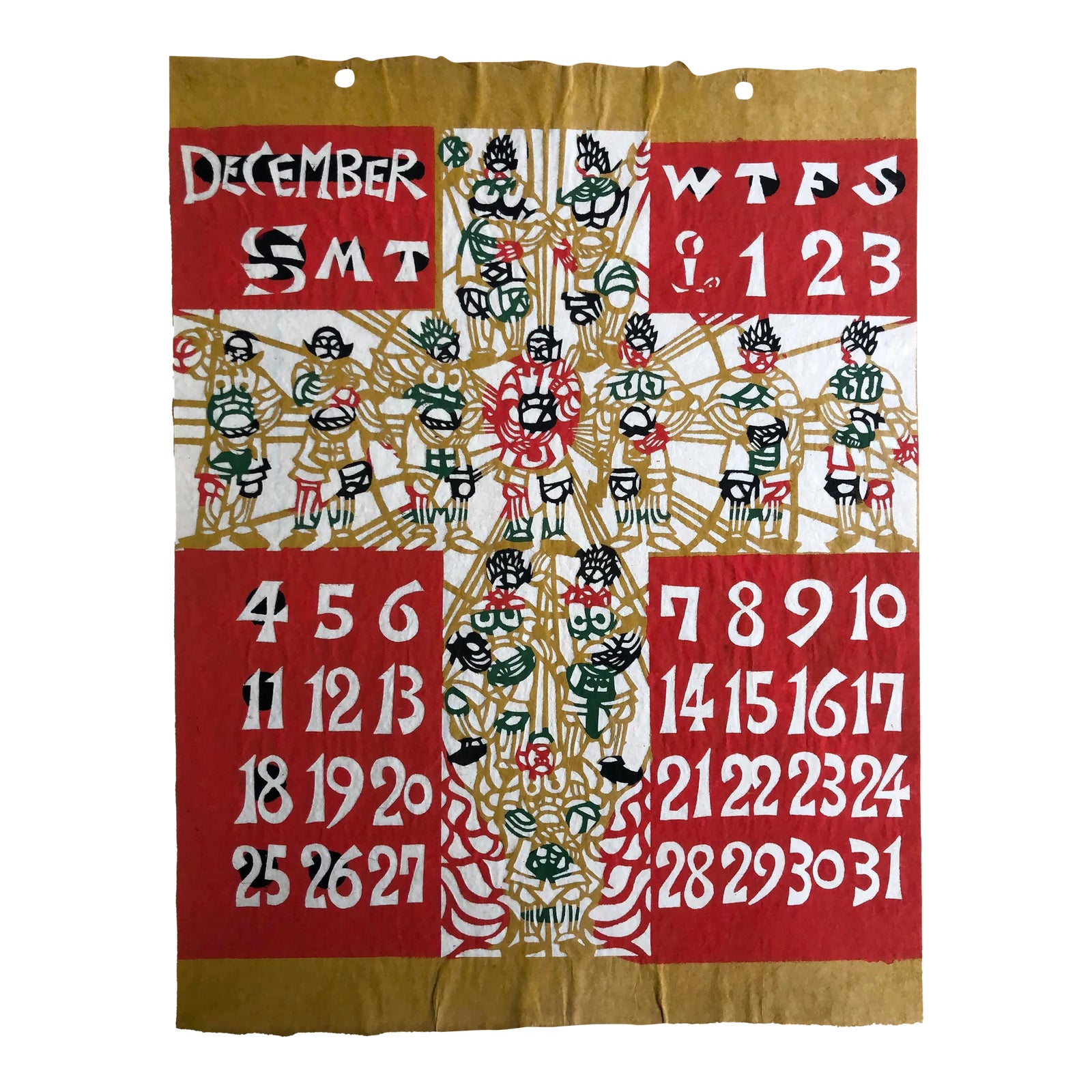 december-1966-vintage-japanese-calendar-print-chairish