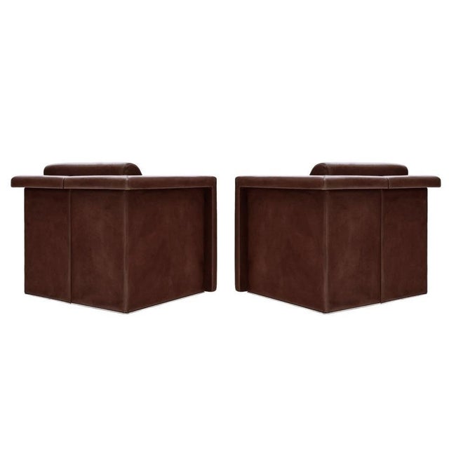 Trix and Robert Haussmann Leather Chairs by Knoll - A Pair For Sale - Image 9 of 11