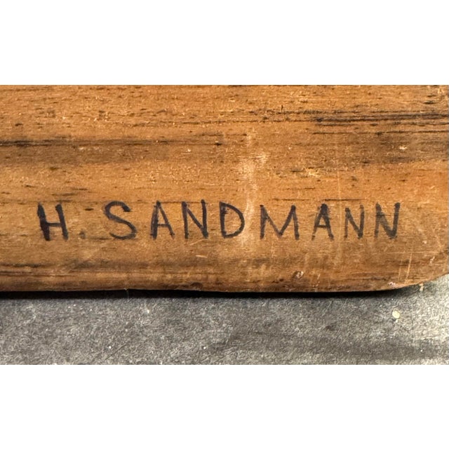 Vintage 1970s MCM Wood Bison Sculpture Herbert H Sandmann Double Sided Carving - One of a Kind - 15.5" For Sale - Image 4 of 9