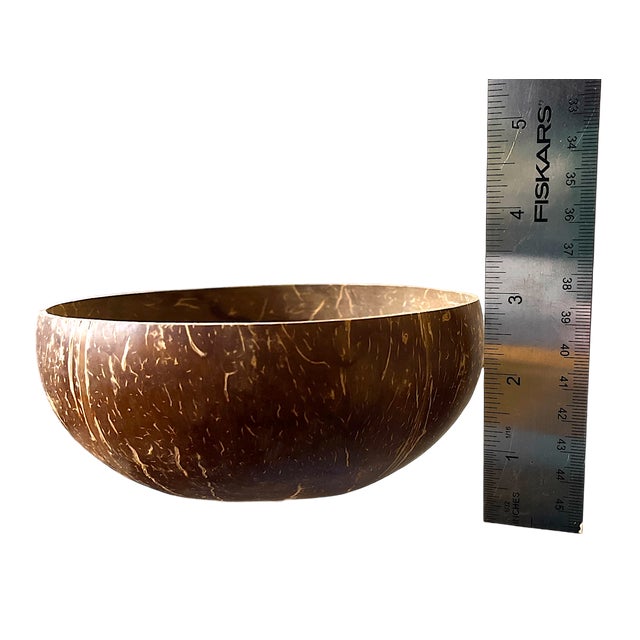 Carved Coconut Shell Bowl — Organic Tropical Decor For Sale In Jacksonville, FL - Image 6 of 6