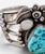 1970s Navajo Style Sterling Silver Multi-Stone Cuff Bracelet With Turquoise, Coral & Mother of Pearl For Sale - Image 4 of 8