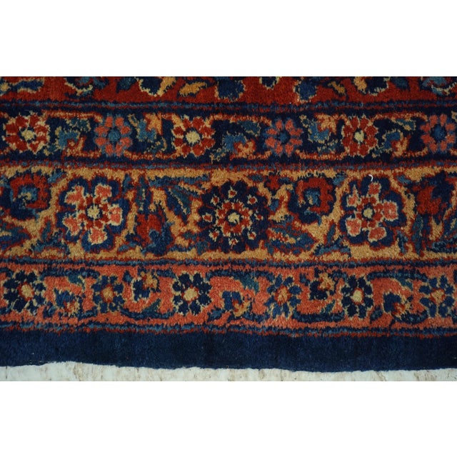 Antique Persian Sarouk Farahan Room Size Rug Approx. 12 X 13 For Sale - Image 11 of 12