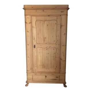Antique Danish Pine Armoire For Sale