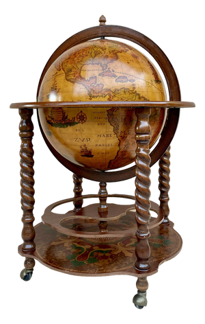 Vintage Italian World Globe Dry Bar, 1960s