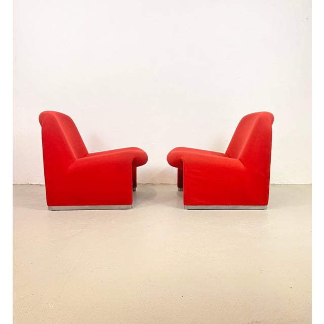 Mid-Century Modern Alky Armchairs attributed to Giancarlo Piretti for Castelli / Anonima Castelli, 1980s, Set of 2 For Sale - Image 3 of 6