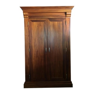 Solid Cherry Mission Style Armoire/Cabinet For Sale