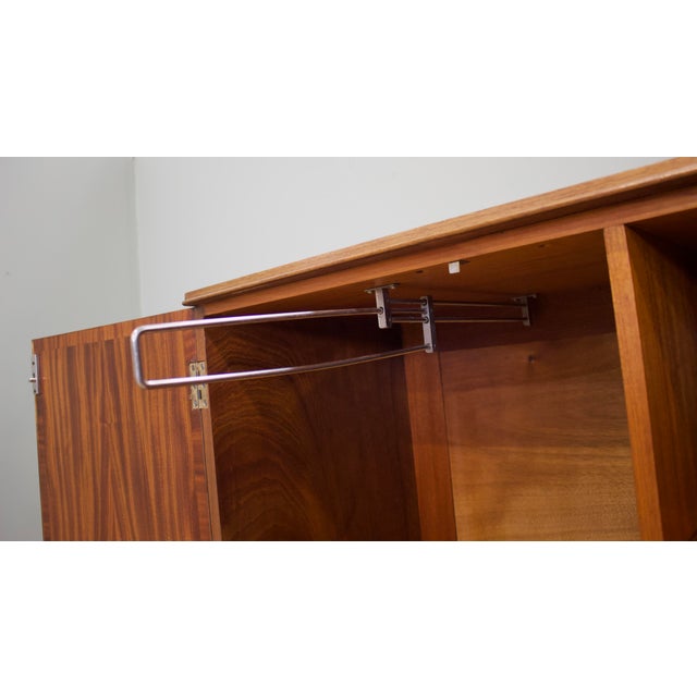 Wood Vintage Art Deco Burr Walnut Compact Wardrobe, 1930s For Sale - Image 7 of 10