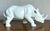 Mid-Century Modern Vintage Boho Glazed Ceramic Rhino For Sale - Image 3 of 5