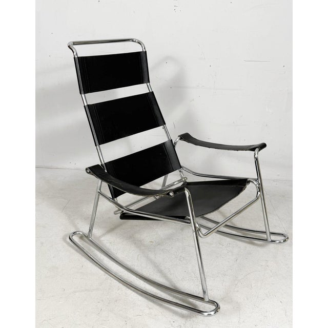 1970s Bauhaus Style Rocking Chair, France, 1970s For Sale - Image 5 of 8