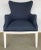 Modern Modern Blue and White Wingback Chair For Sale - Image 3 of 6