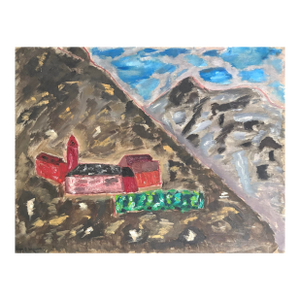 Vintage Oil Painting Landscape on Canvas