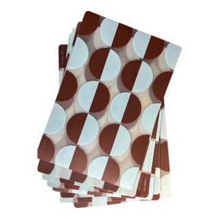 Jonathan Adler Multi Colored Vinyl Placemats - Set of 8 For Sale
