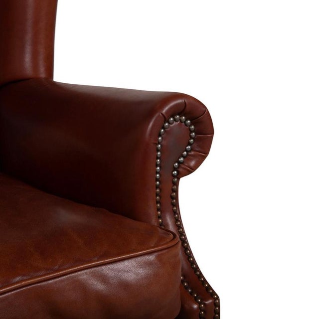Vintage Chesterfield Cognac Leather Armchair For Sale - Image 3 of 14