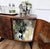 Paolo Buffa Mid-Century Italian Art Deco Style Walnut Burl and Mirror Mosaic Dry Bar Cabinet by Paolo Buffa, 1940s For Sale - Image 4 of 10