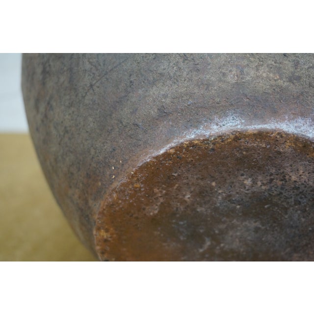 Antique Green & Brown Stoneware Pottery Vase Vessel Crock Pot Urn Jug Jar For Sale - Image 11 of 12