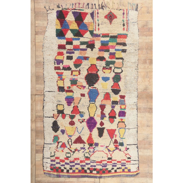 Vintage Azilal Boucherouite Moroccan Rug, 06'00 X 10'08 For Sale - Image 10 of 10