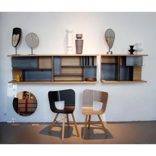 Black Tria Chair with Black Open Pore Seat by Colé Italia For Sale - Image 8 of 11