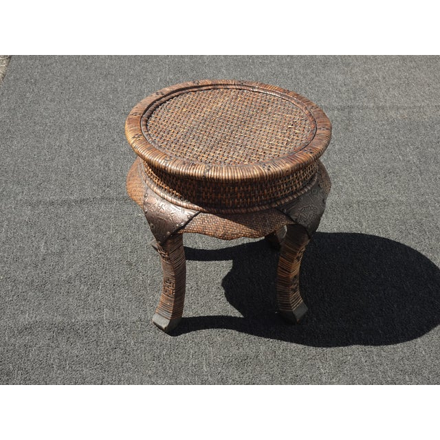 Gorgeous End Table in Good Vintage Condition. Solid and Firm. Wear is usual for its age. Please study the photos and ask...