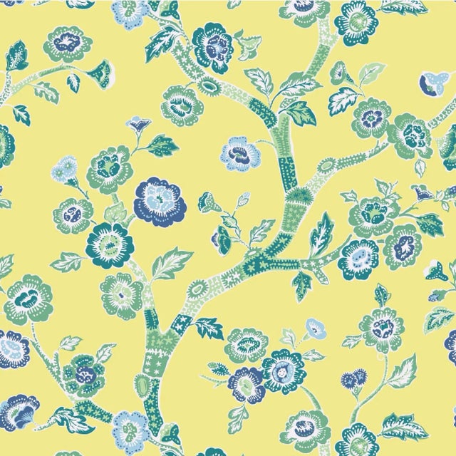 Temple Garden Lemon Grove Yellow Wallpaper Sample For Sale