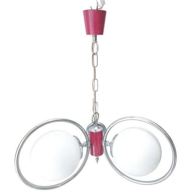 1950s UFO Lamp in the style of Stilnovo, 1950s For Sale - Image 5 of 7