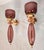 Pair of mid-century modern glass, Murano glass wall sconces, Italy circa 1990s. A neoclassical style Murano glass sconces....