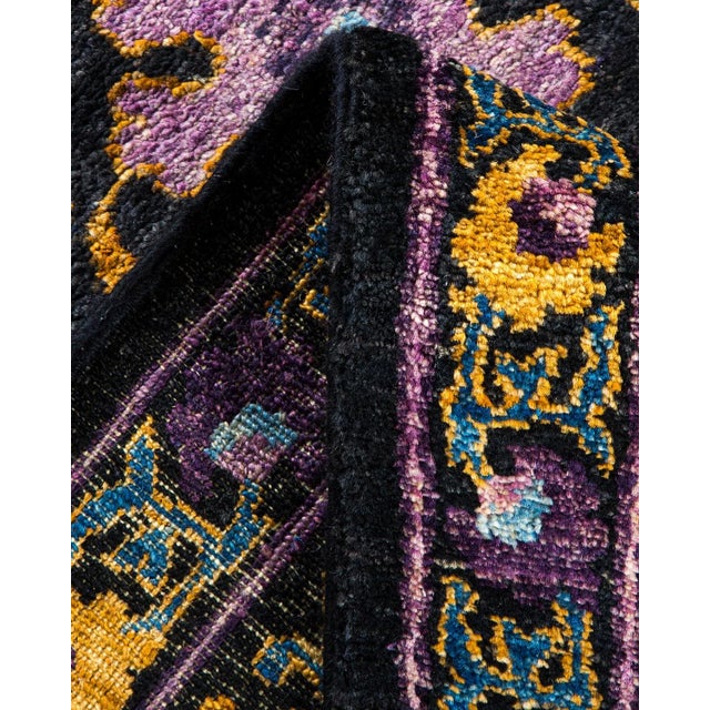 Suzani Hand-Knotted Area Rug - Black, 8' 2" x 10' 2" For Sale In New York - Image 6 of 8