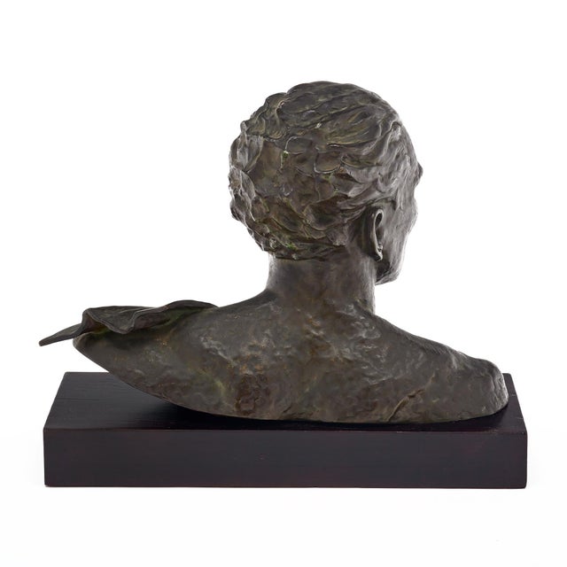 French Vintage Bronze Jean Mermoz Bust by Charles Ruchot For Sale - Image 9 of 9