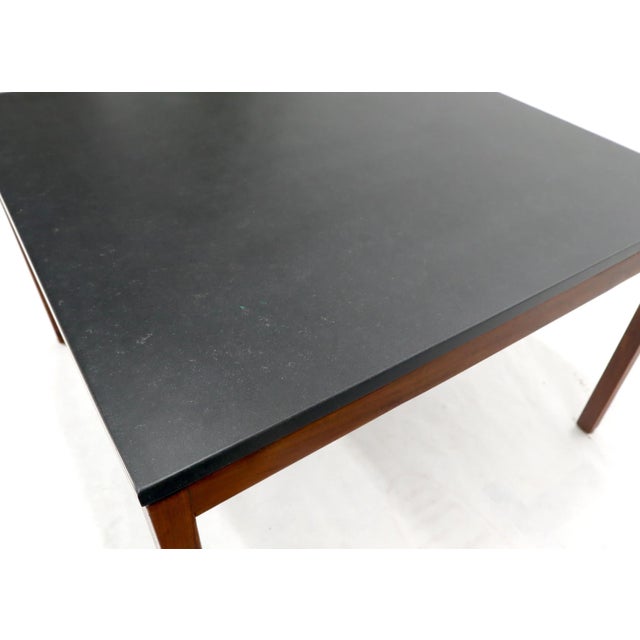 Square Slate Top Walnut Base Coffee Table by Jens Risom For Sale - Image 9 of 13