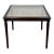 Vintage Carved Wood Caned Game Table With Inset Glass Top For Sale