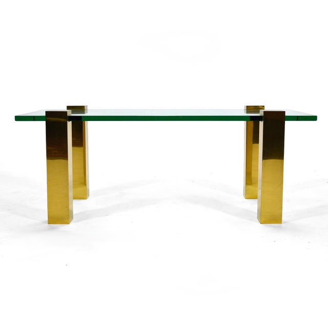 Mid-century Brass Leg Coffee Table For Sale - Image 4 of 7