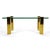 Mid-century Brass Leg Coffee Table For Sale - Image 4 of 7