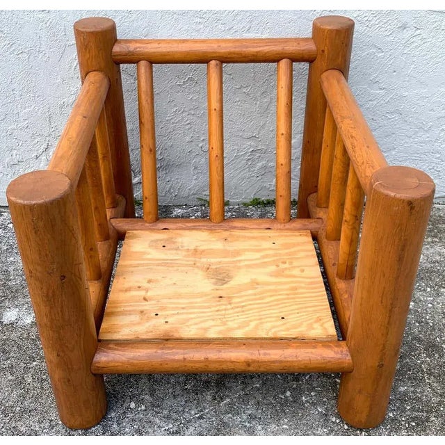 MidCentury Dowel Lounge Chair and Ottoman Chairish