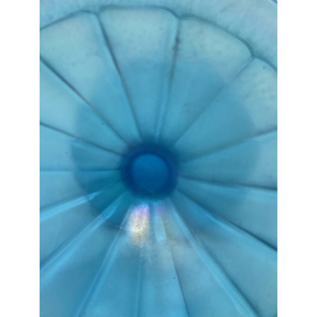 1920s 1920s Fenton Celeste Blue Stretch Compote For Sale - Image 5 of 8